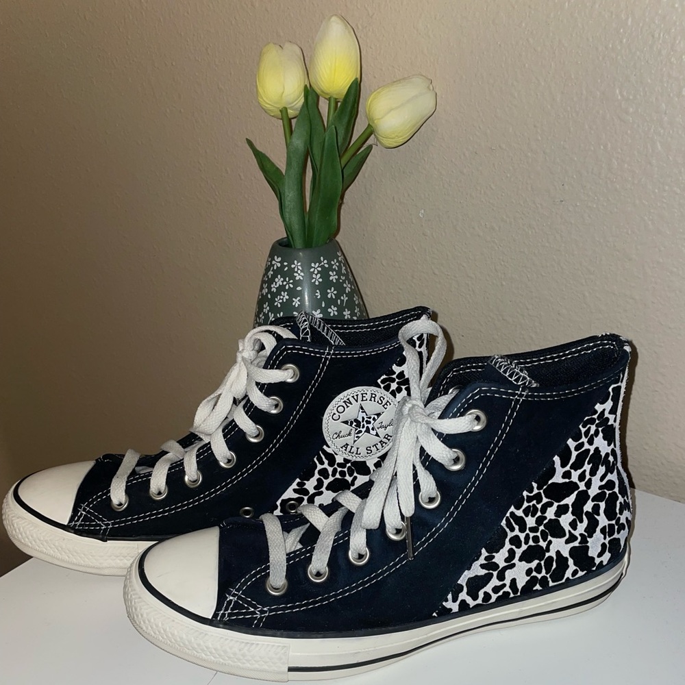 Converse High Top Cow Print